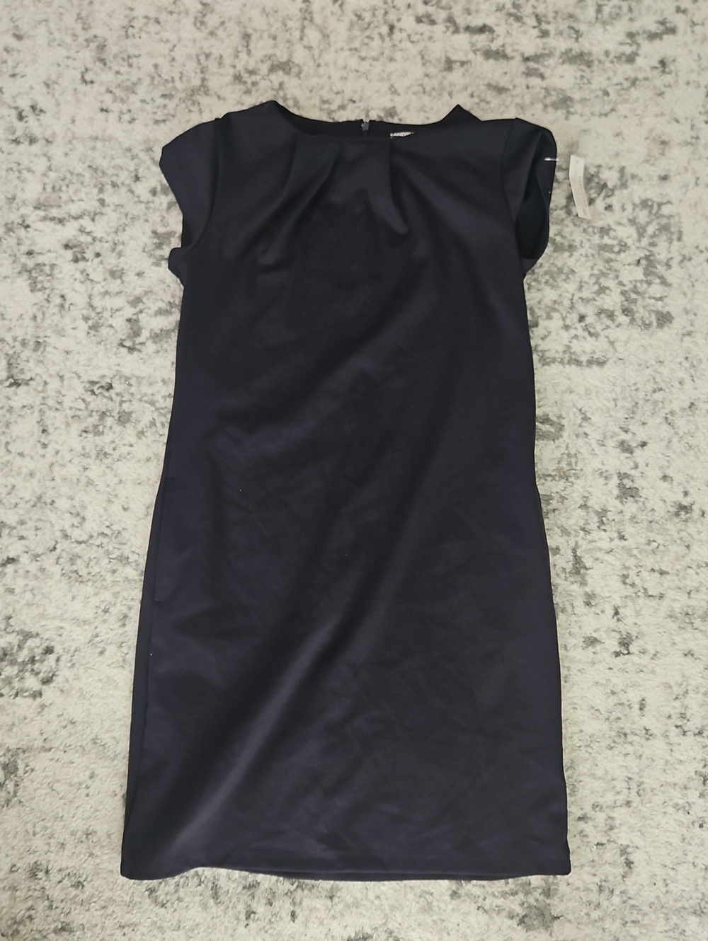 Lands' End Navy Blue Midi Sheath Dress